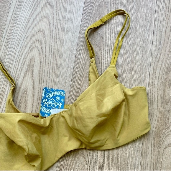 Free People NWT Intimately Yellow Bra/ Bralette w/ Underwire - Picture 2 of 8